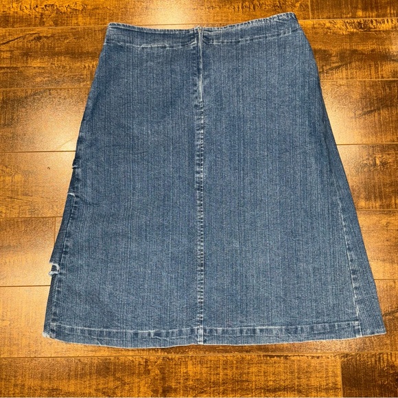 Vintage Denim Ruffle Skirt / Western / Festival. Yvonne Marie, size 10 - Picture 4 of 8